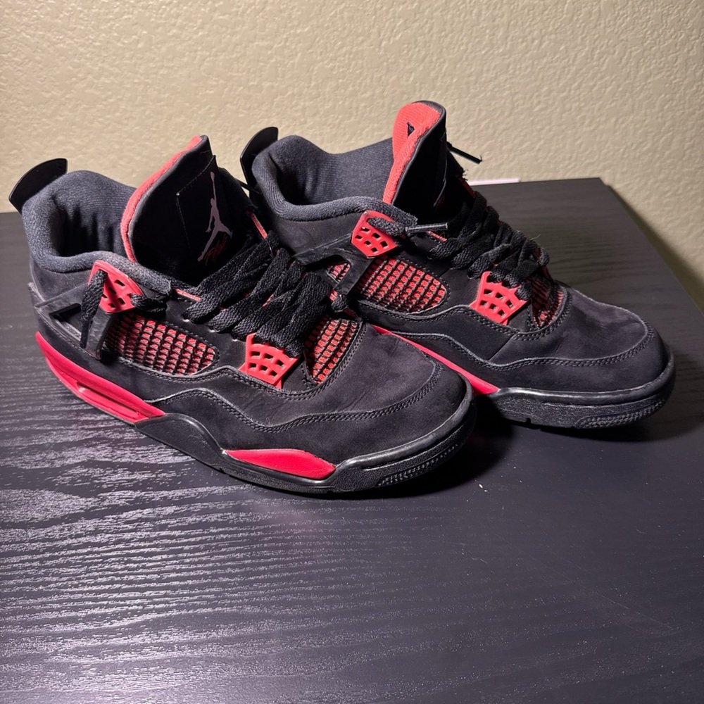 Jordan Black and Red Athletic Shoes